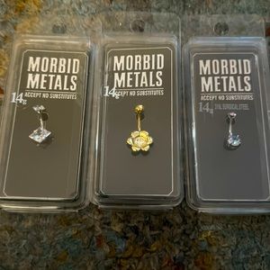 BNWT 3 belly ring bundle